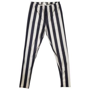 Online Legging Store Black And White Striped Leggings Size Large